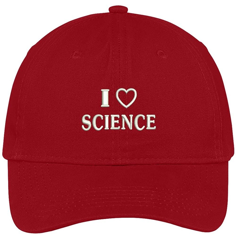 Baseball Caps Love Science Embroidered Soft Cotton Low Profile Dad Hat Baseball Cap - Red - CZ183KX3WCL