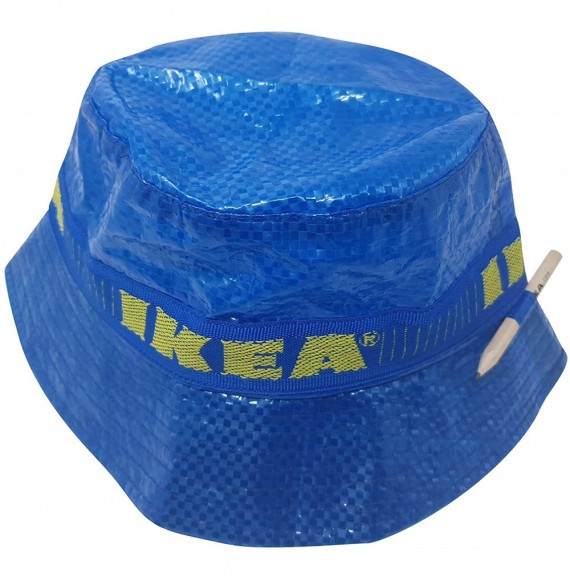 Bucket Hats IKEA Bucket Hat with Pencil Handmade Cap Fashion Street Wear Blue - CK18ZZS9SMW