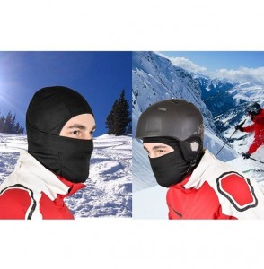 Balaclavas Balaclava Ski Mask- Winter Hat Windproof Face Mask for Men and Women- Black - C312LKC68TF
