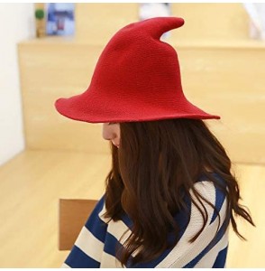 Bucket Hats Knitting Fisherman Fashion Accessories - Red - C818HG0TREE