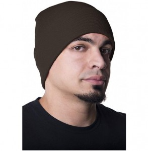 Skullies & Beanies 100% Wool Hats for Men and Women - Beanie Caps for Winter- Sports Teams and More! - Brown - CU11HNS36Q9