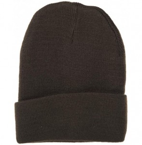 Skullies & Beanies 100% Wool Hats for Men and Women - Beanie Caps for Winter- Sports Teams and More! - Brown - CU11HNS36Q9