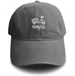 Baseball Caps Vespa Baseball Cap Embroidered Dad Hats Unisex Size Adjustable Strap Back Soft Cotton - Gray - CT18XK0USO8