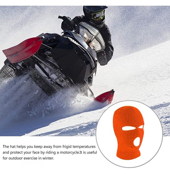 Balaclavas 3-Hole Ski Face Mask Balaclava for Men and Women-Set of 2 - Orange - C4193AMXKOQ