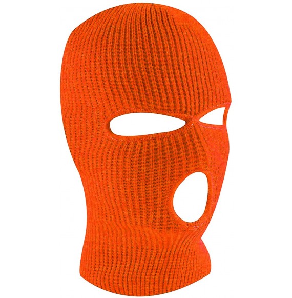 Balaclavas 3-Hole Ski Face Mask Balaclava for Men and Women-Set of 2 - Orange - C4193AMXKOQ