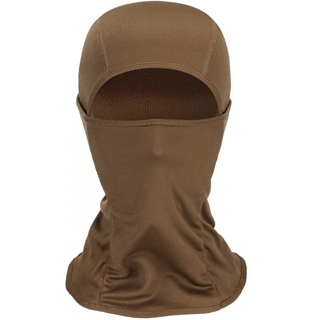 Balaclavas Balaclava Face Mask Men Summer Dust Uv Sun Breathable Mask for Hot Weather Women Outdoors Sports Scarf - Khaki - C...