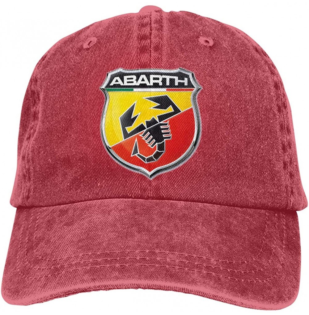 Baseball Caps Personalized Abarth Automobile Logo Cool Hat Cap for Man Black - Red - CE18STUWOK2