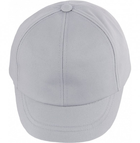 Baseball Caps Empty Plain Ball Cap Cute Short Bill Design Cotton Baseball Hat Truckers - Gray - C418ERMM8IR
