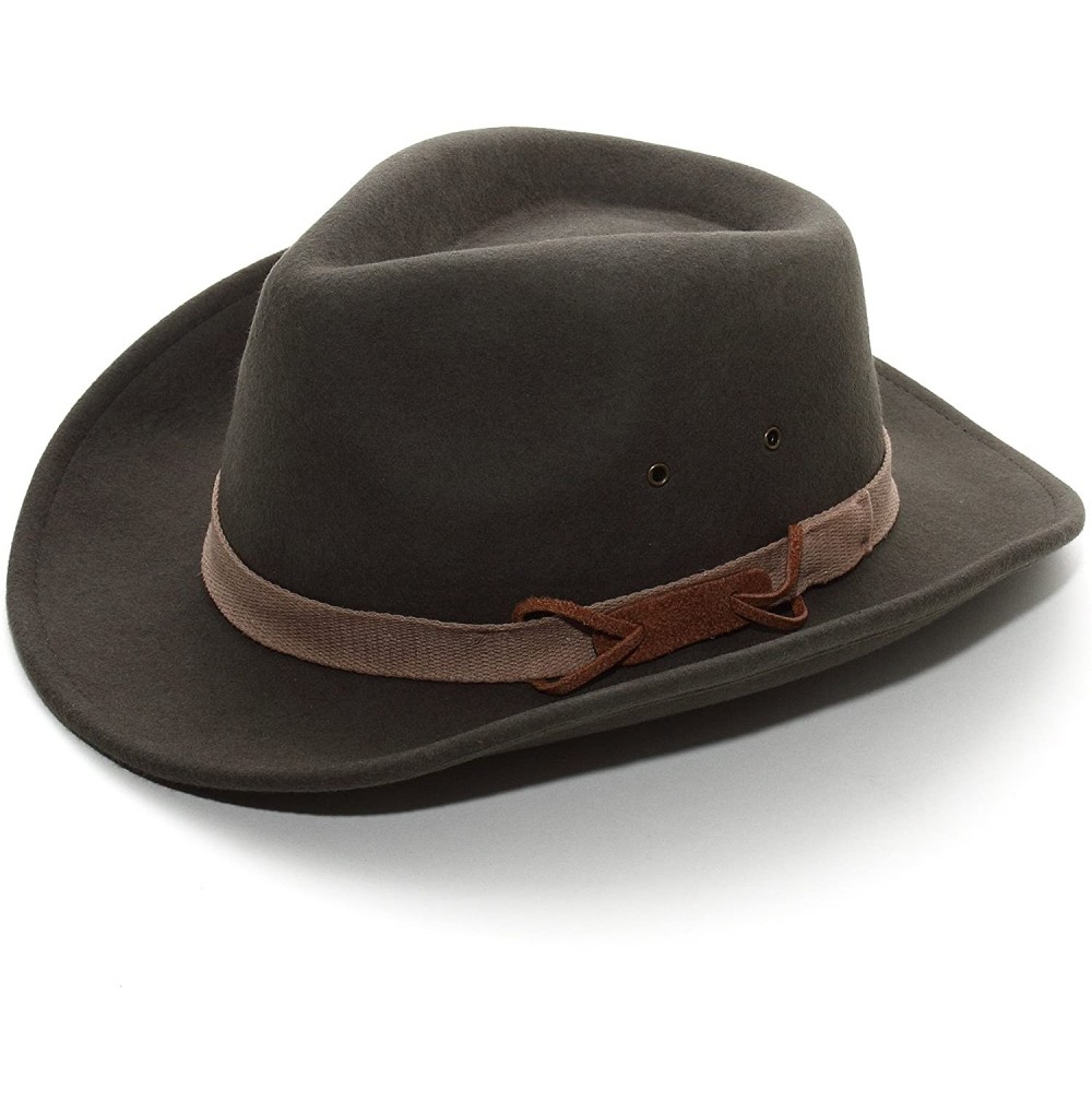 Cowboy Hats Infinity Selections' Men's Wool Felt Cowboy Hat-8708 Olive - CV11AKCESB1