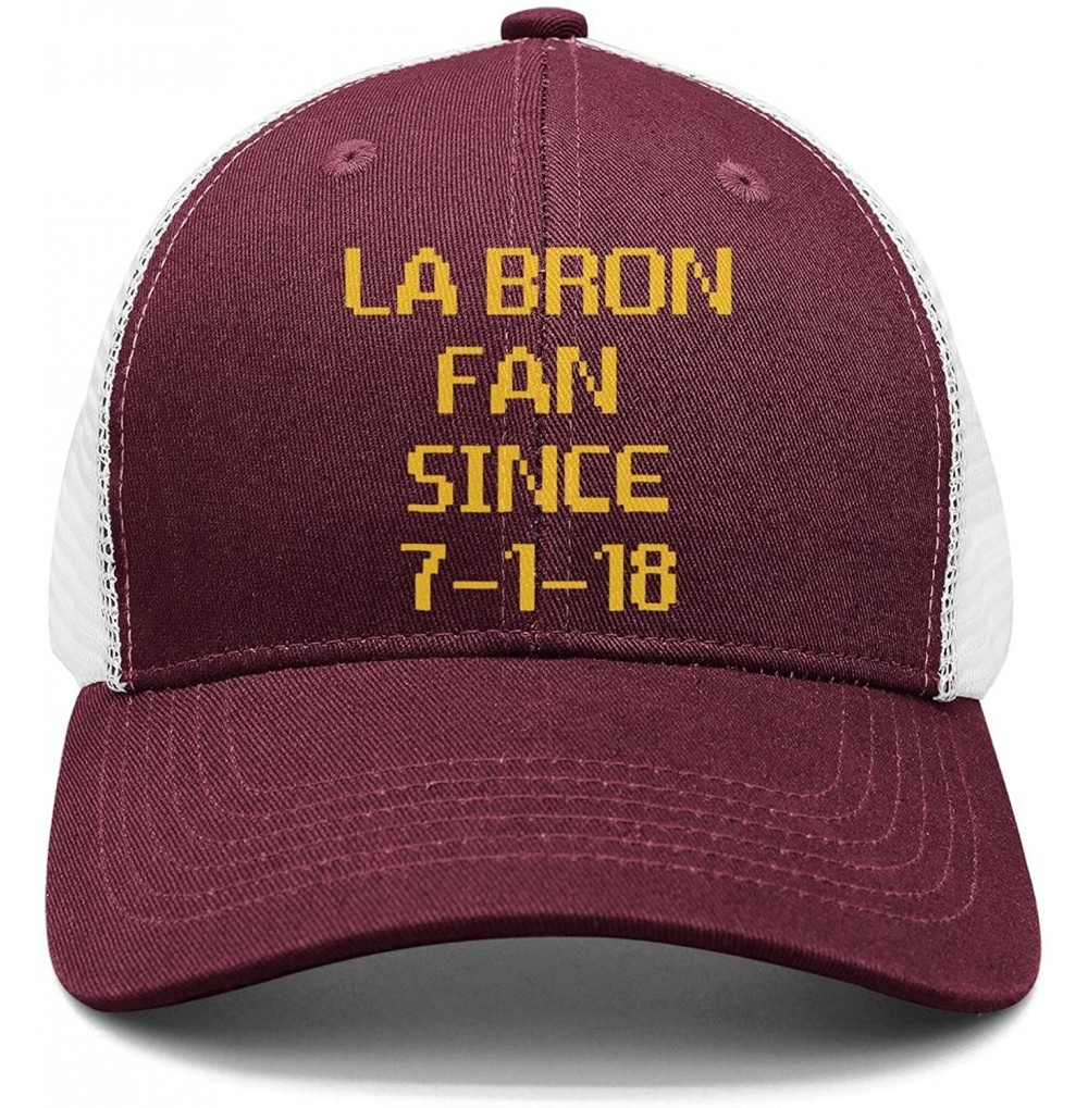 Skullies & Beanies Orange-LABRON-Creative-Basketball-Crown Mens Adjustable Funny Saying mesh Fitted Hats - Labron Fan Since-1...