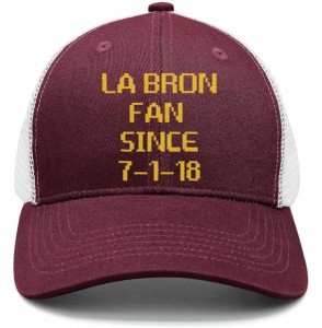 Skullies & Beanies Orange-LABRON-Creative-Basketball-Crown Mens Adjustable Funny Saying mesh Fitted Hats - Labron Fan Since-1...