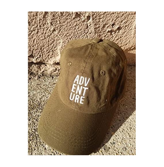 Baseball Caps Adventure Logo Style Dad Hat Washed Cotton Polo Baseball Cap - Olive - C3187Y37H42