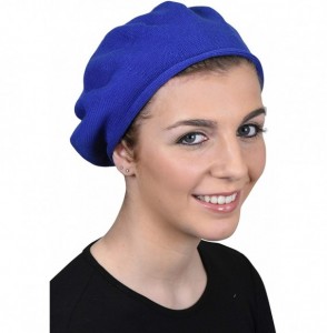 Berets Beret for Women 100% Cotton Solid - Light Navy - C318OIOM65X