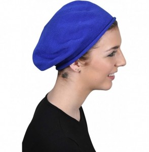 Berets Beret for Women 100% Cotton Solid - Light Navy - C318OIOM65X