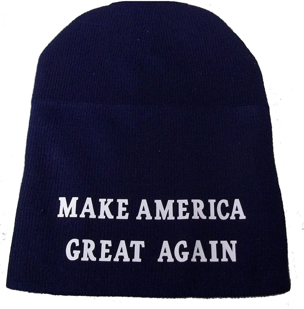 Skullies & Beanies MAGA Make America Great Again Winter Beanie HAT Riding Skull Cap Donald Trump - Blue - CQ12O5EQ77F