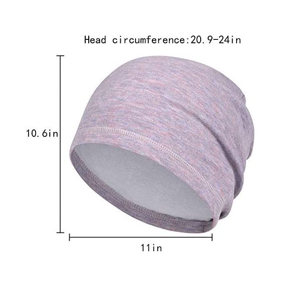 Skullies & Beanies Unisex Mens/Womens Winter Warm Plush Lined Knit hat Beanie Hat Cap - A-purple - CB18AI9IKKR