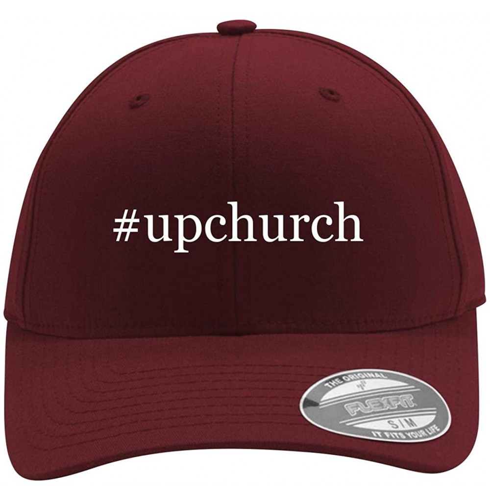 Baseball Caps Upchurch - Men's Hashtag Flexfit Baseball Cap Hat - Maroon - CP18WUS4LR3