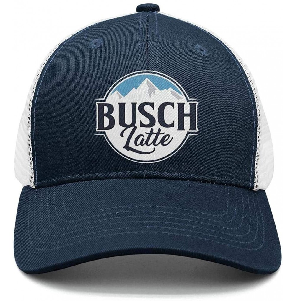 Baseball Caps Dad Busch-Light-Busch-Latte-Beer- Strapback Hat Fashion mesh Caps - Navy-blue-13 - CC18RC70N6X