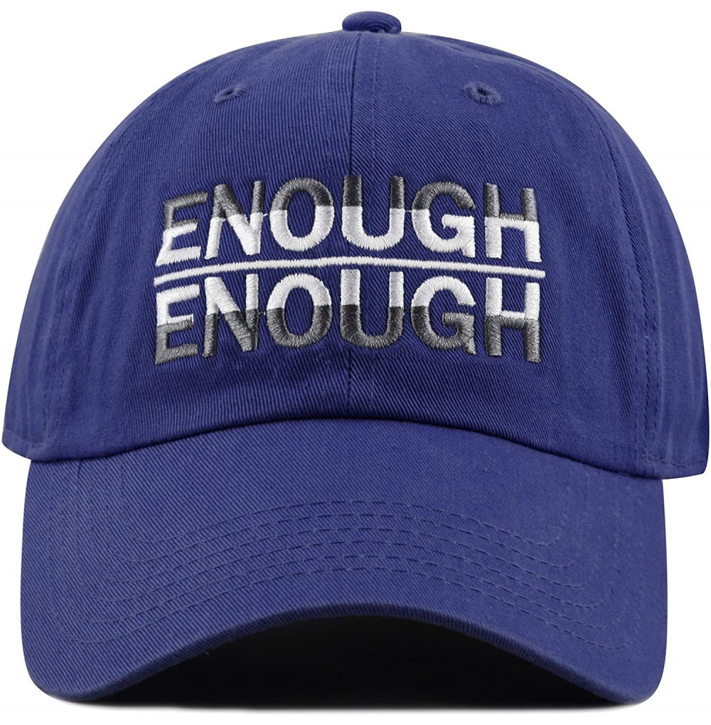 Baseball Caps Never Again & Enough School Walk Out & Gun Control Embroidered Cotton Baseball Cap Hat - Enough-royal - CY18CIW...