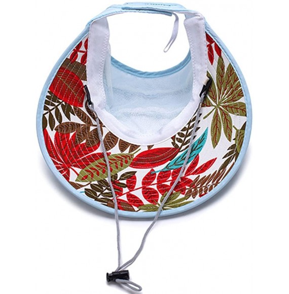 Sun Hats Sun Hats Wide Brim UV Protection Beach Packable Visor Summer Adjustable Cap - Blue - C118D7KSKS5