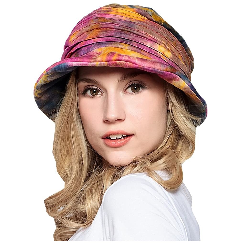Sun Hats Women's Sun Protection Bucket Hat - Rose Red - C512J5786XN