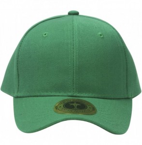 Baseball Caps Structured Hook & Loop Adjustable Hat - Kelly Green - CQ182KDKGYH