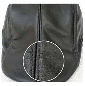 Newsboy Caps Clearance ! Hot Sale! Mens Vintage Leather Cap Vintage Leather Beret Cap Peaked Hat Newsboy Sunscreen (Black) - ...