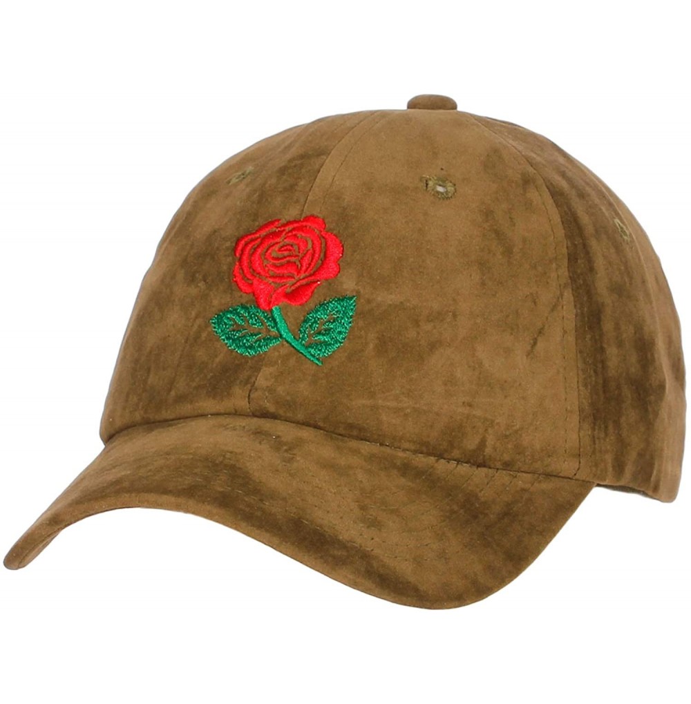 Baseball Caps Embroidery Classic Cotton Baseball Dad Hat Cap Various Design - Big Rose Olive - CP186Y655U7