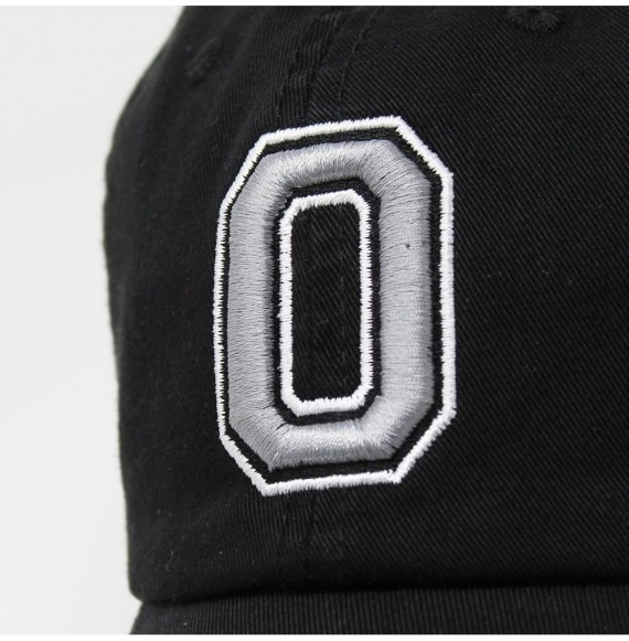 Baseball Caps Football City 3D Initial Letter Polo Style Baseball Cap Black Low Profile Sports Team Game - Oakland - CL189A58TQ7