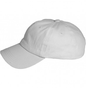Baseball Caps Unisex Stone Washed Cotton Baseball Cap Adjustable Size - White - C311ZX8VXOD