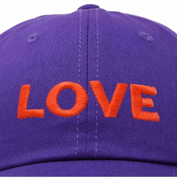 Skullies & Beanies Custom Embroidered Hats Dad Caps Love Stitched Logo Hat - Purple - C618M7YXEQR