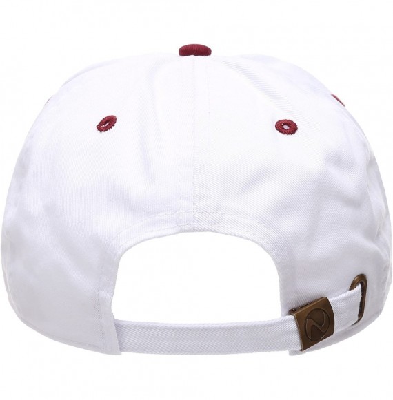 Baseball Caps Two Tone 100% Cotton Stonewashed Cap Adjustable Hat Low Profile Baseball Cap. - Burgundy - C212OB1KSUS
