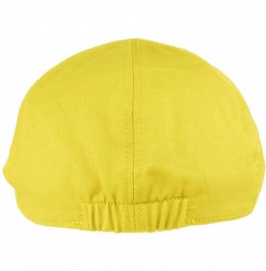 Baseball Caps Men's 100% Cotton Duck Bill Flat Golf Ivy Driver Visor Sun Cap Hat - Yellow - CY18Q6UIT49