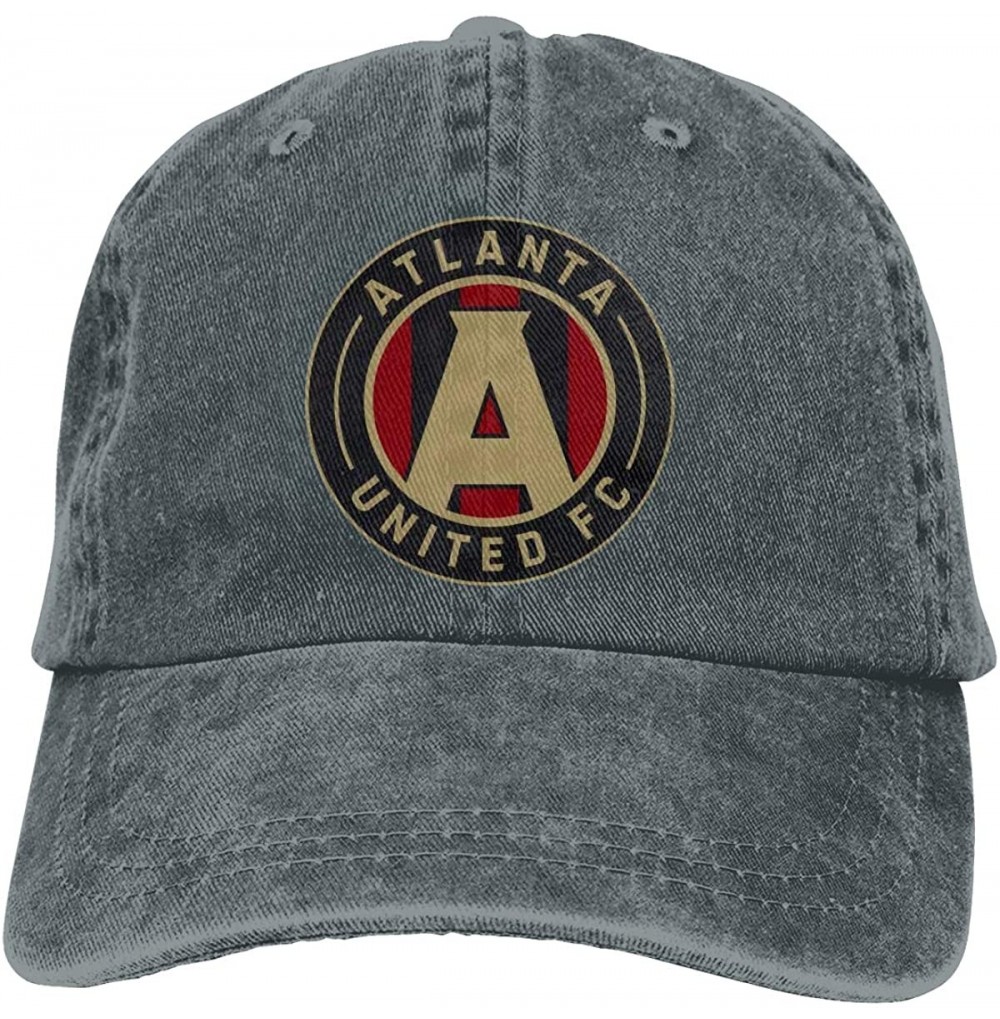 Baseball Caps Hip Hop Atlanta United Racer Adjustable Cowboy Cap Denim Snapback Hat for Women Men - Deep Heather - CY18R4O8YTL