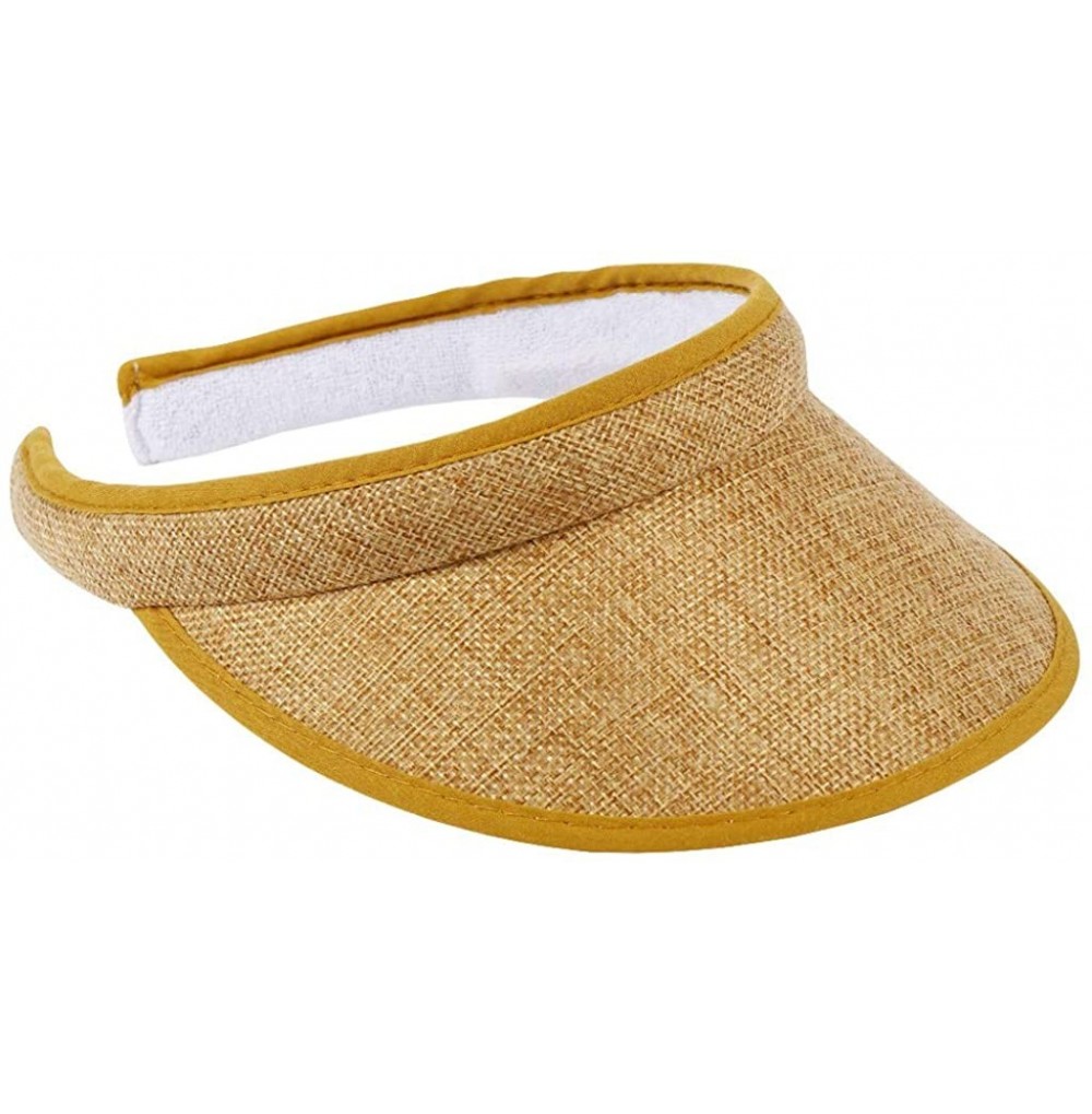 Sun Hats Thicker Sweatband Adjustable Cycling - Khaki - CM18TRD3YCA