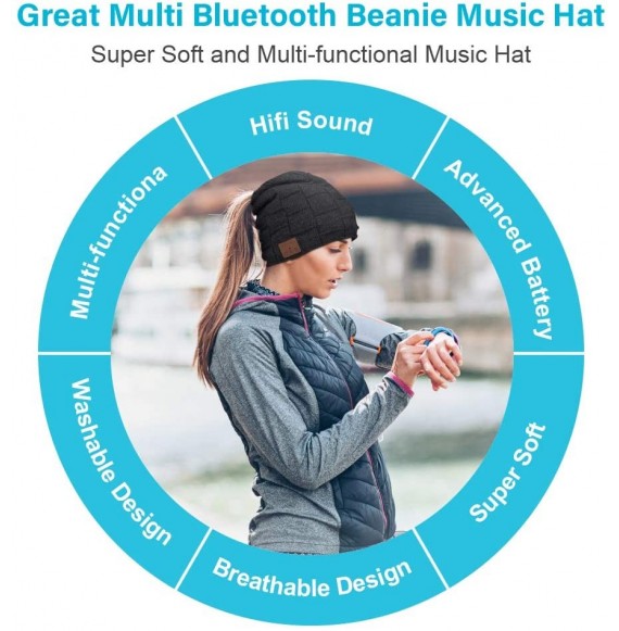 Skullies & Beanies Bluetooth Ponytails Knitting Microphone Hand Free - CU18S0ISMY0