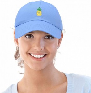 Baseball Caps Pineapple Hat Unstructured Cotton Baseball Cap - Light Blue - CQ18ICDAC4X
