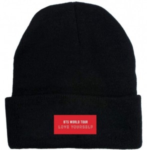 Skullies & Beanies Kpop BTS Love Yourself Hip Hop Caps Suga Jimin Beanie Knit Winter Hats - Black 5 - CP18KC2GS8T