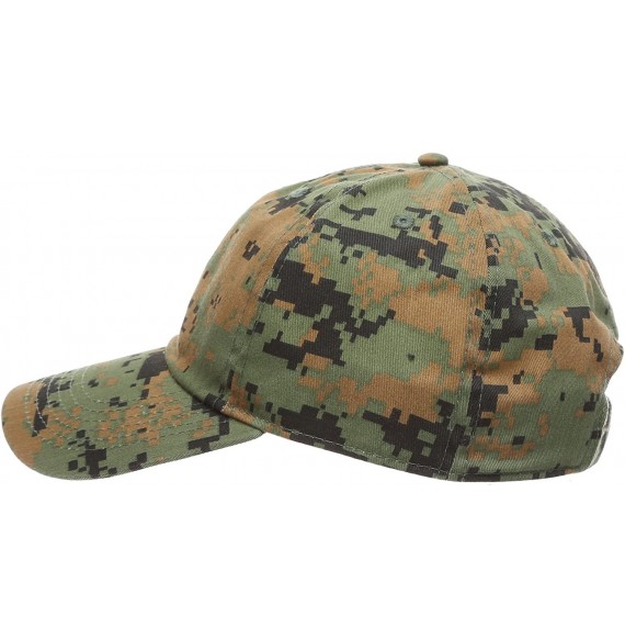 Baseball Caps Plain Stonewashed Cotton Adjustable Hat Low Profile Baseball Cap. - Digital Camo - CH12NZGMTTV