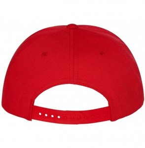 Baseball Caps Snap-Back Hat - Red With Black Embroidered Logo - CS12L6A4IPB