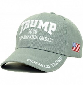 Baseball Caps Trump 2020 Keep America Great Embroidery Campaign Hat USA Baseball Cap - Gray - C818HTKCD2M