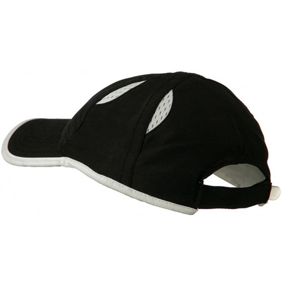 Baseball Caps Microfiber Casual Cap With Moisture Sweatband - Black White OSFM - Black White - CZ11C0N7DCF