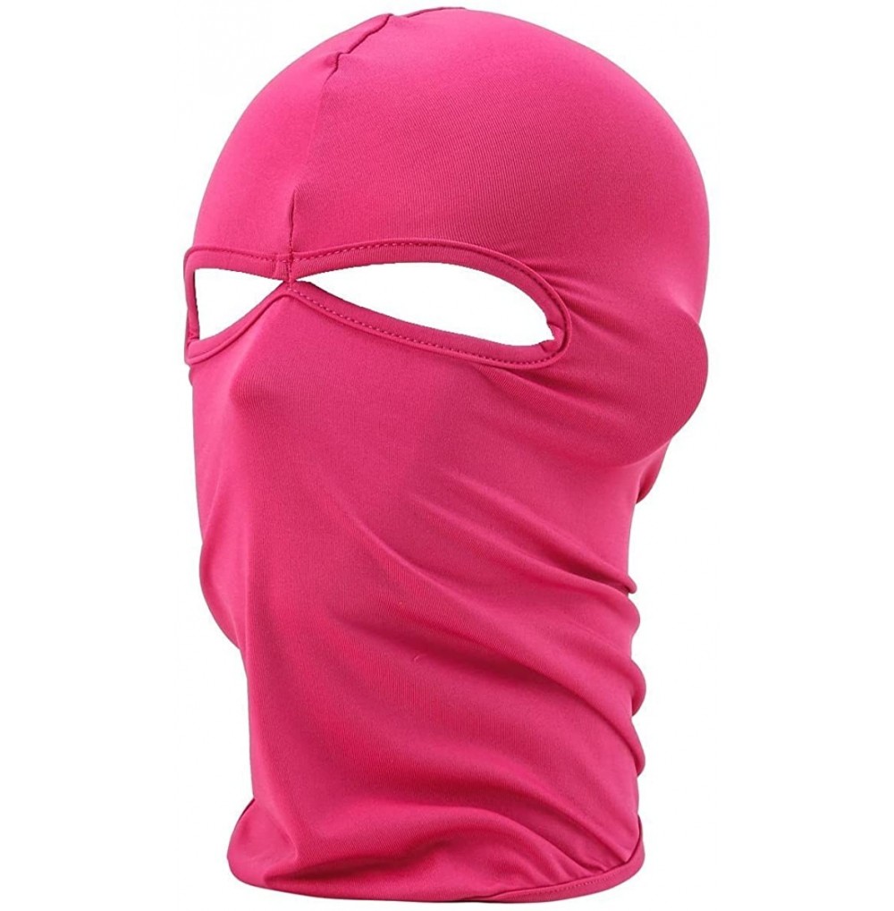 Balaclavas Cycling Sports Face Mask Cool Fashionable Ultra Thin Balaclava - Hot Pink - CF11O3K0CM1