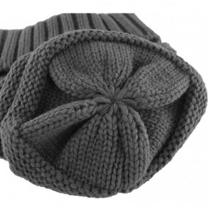 Skullies & Beanies Trendy Winter Warm Hats Slouchy Beanie Baggy Beanie Knit Hats for Women - Dark Grey - CA187NW40LT