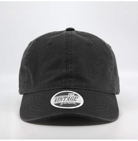 Baseball Caps Blank Dad Hat Cotton Adjustable Baseball Cap - Black - C412O75KDLK