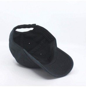 Baseball Caps Blank Dad Hat Cotton Adjustable Baseball Cap - Black - C412O75KDLK