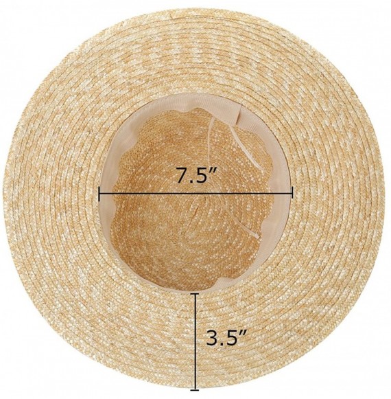 Sun Hats Womens' Panama Sun Hat Boater Handwoven Straw Hat for Summer- Knot- One Size - C0182098N6O