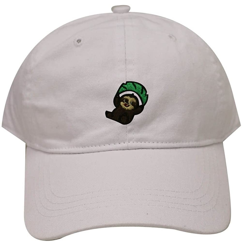 Baseball Caps Flying Sloth Cotton Baseball Dad Caps - White - CM184D6A8G4