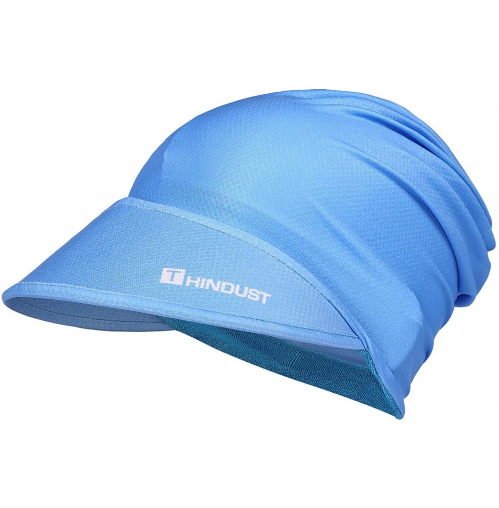 Skullies & Beanies Chemo Cap Headwear - Wrinkled Baggy Slouchy Hat For Women - Chemo Cancer Hair Loss - Blue - CB18WTNDUYI