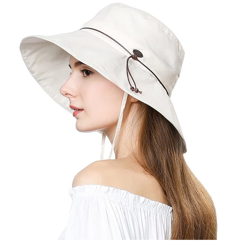 Sun Hats Womens Packable Ponytail SPF 50 Sun Hat Summer Gardening Hiking Fishing 55-61cm - Beige_99024 - CE18CWQ5UHS